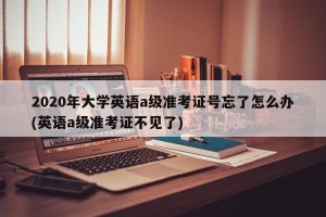 2020年大学英语a级准考证号忘了怎么办(英语a级准考证不见了)